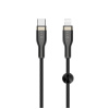 FIXED - Nabíjecí a datový opletený kabel FIXED s konektory USB-C/Lightning a podporou PD, 1.2m, MFI, černý