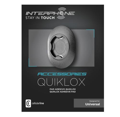 Interphone - Adhezivní základna Interphone SMQUIKLOXPAD pro držáky QUIKLOX, černá