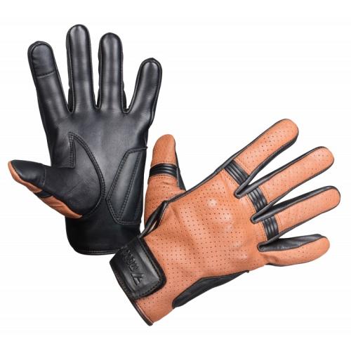 Modeka - Moto rukavice Hot Two hnědé